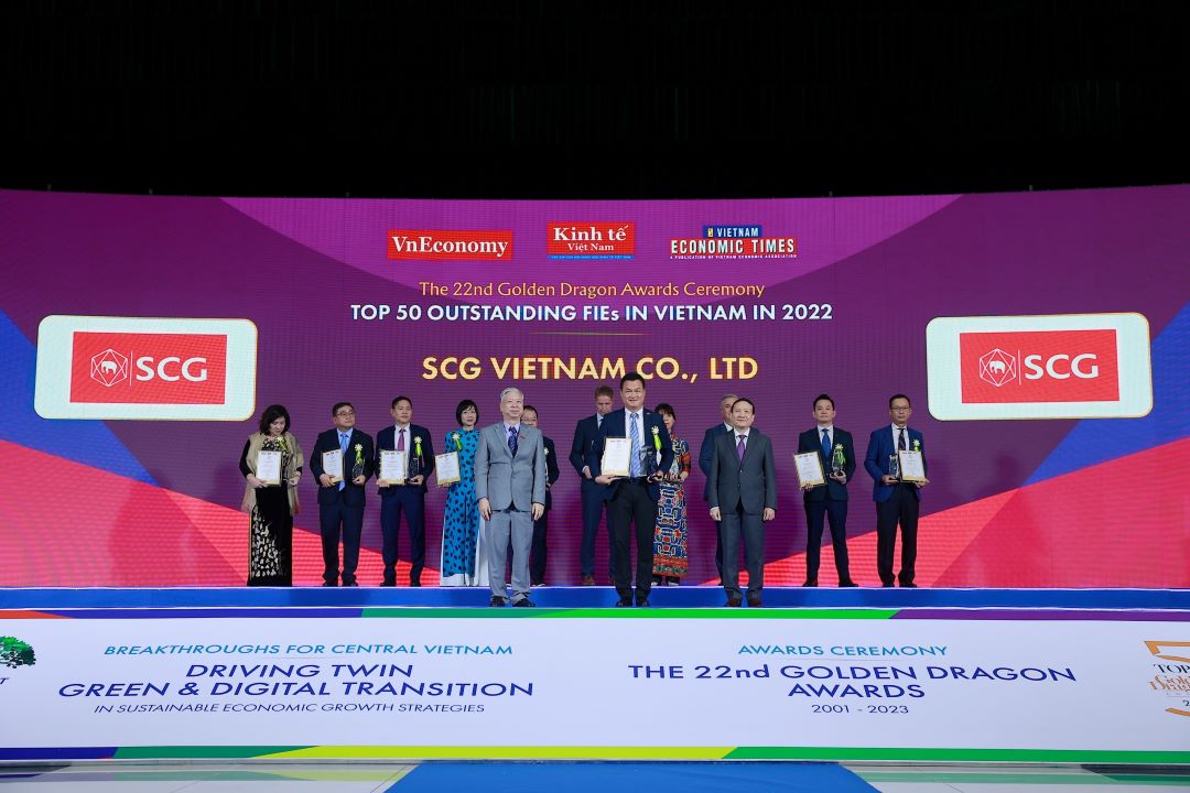 SCG được vinh danh tiên phong thực hiện ESG ở Việt Nam tại lễ trao Giải Rồng Vàng 2023